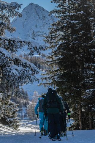 Parcours de ski de randonnée à Arc 1600 : La Pierre Blanche 1