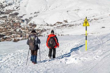 Chemins piétons du domaine skiable