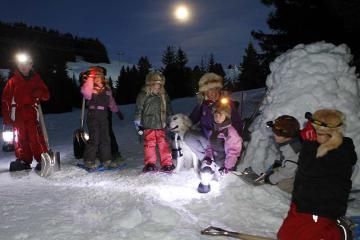 Sortie nocturne Igloo Marie et David Crockett