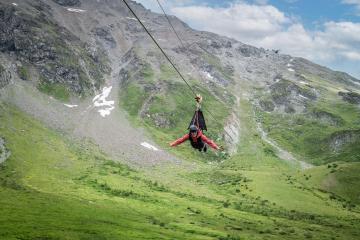 La Tyrolienne de l'Aiguille Rouge