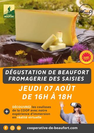 Dégustation de Beaufort à la fromagerie des Saisies