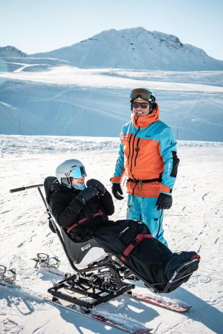 Balade en tandem ski - Belle Plagne