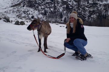 Sortie raquettes avec les rennes & accompagnateur en moyenne-montagne