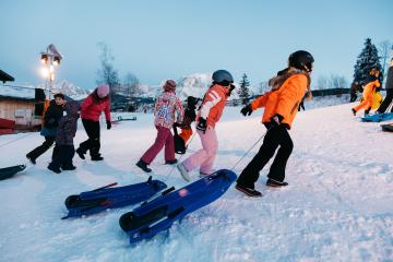 Course de luge chronométrée