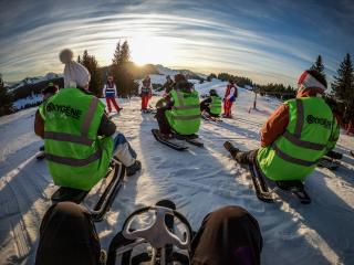 Descente en luge avec Oxygène