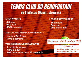 Cours particulier de tennis