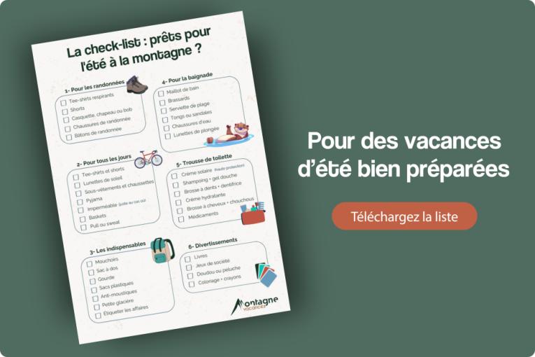 Check-list pour un été à la montagne