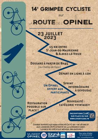15ème Grimpée cycliste - Sur la route de l'Opinel