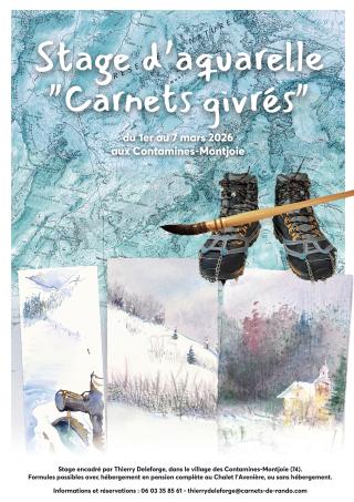 Carnets givrés : stage d'aquarelle encadré par Thierry Deleforge