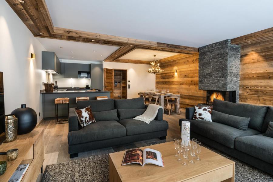 Vakantie in de bergen Appartement 4 kabine kamers 6-8 personen (01) - Alaska Lodge - Val d'Isère - Woonkamer