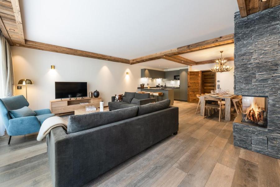 Vakantie in de bergen Appartement 4 kabine kamers 6-8 personen (01) - Alaska Lodge - Val d'Isère - Woonkamer