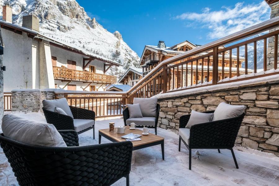 Vakantie in de bergen Appartement duplex 5 kamers 10-12 personen (04) - Alaska Lodge - Val d'Isère - Terras