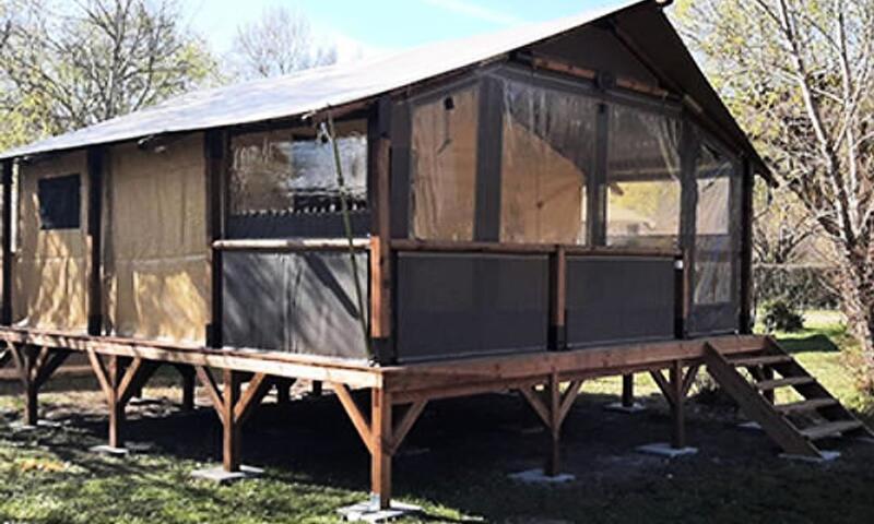 Vakantie in de bergen Mobile-Home 3 kamers 5 personen (Confort 32m²) - Alpha Camping Holding - Camping les Prés du Verdon  - Quinson - Buiten zomer