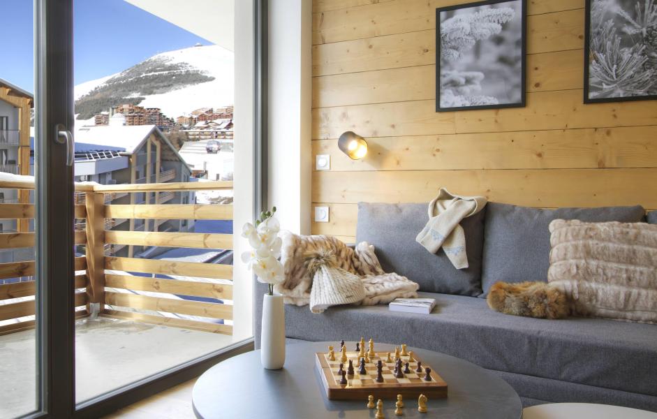 Holiday in mountain resort Appart'Hôtel Prestige Odalys L'Eclose - Alpe d'Huez - Living area