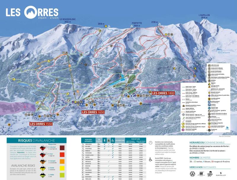 Каникулы в горах BALCONS DES ORRES - Les Orres - план