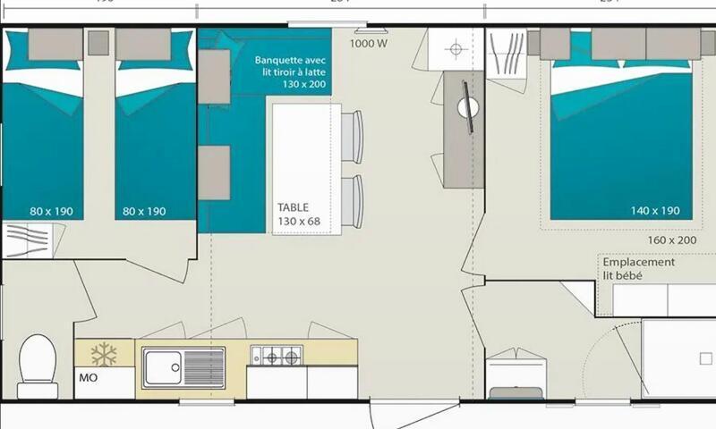 Vacanze in montagna Casa mobile 3 stanze per 4 persone (Confort 28m²) - Camping Flower l’Epi Bleu - Banon - Esteriore estate