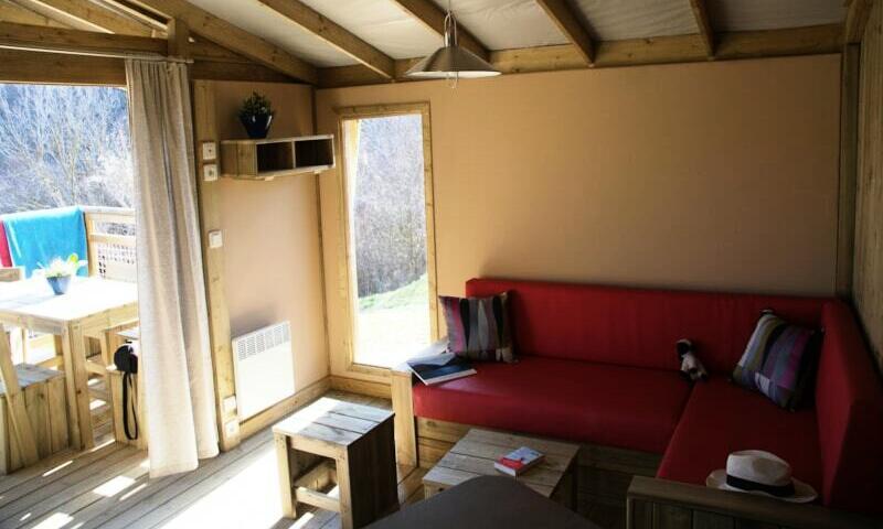 Urlaub in den Bergen 3 Zimmer Chalet für 5 Personen (32m²) - Camping Flower la Beaume - Esparron-de-Verdon - Draußen im Sommer