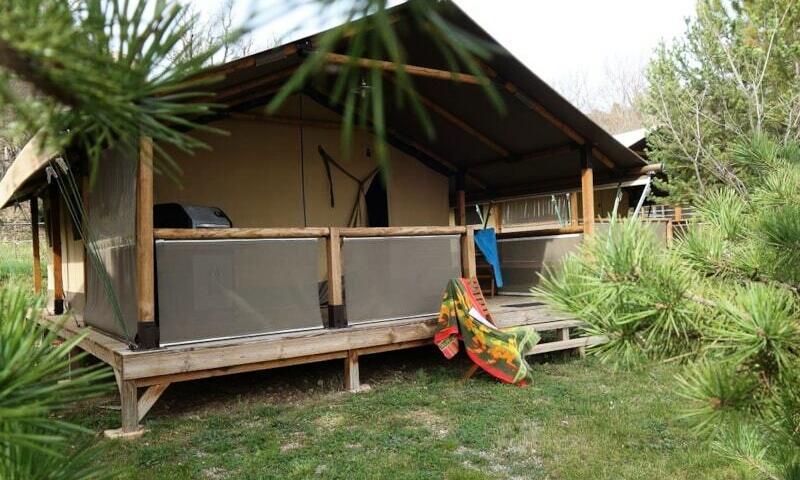 Wakacje w górach Apartament 3 pokojowy 5 osób (Confort 30m²) - Camping Flower la Beaume - Esparron-de-Verdon - Na zewnątrz latem