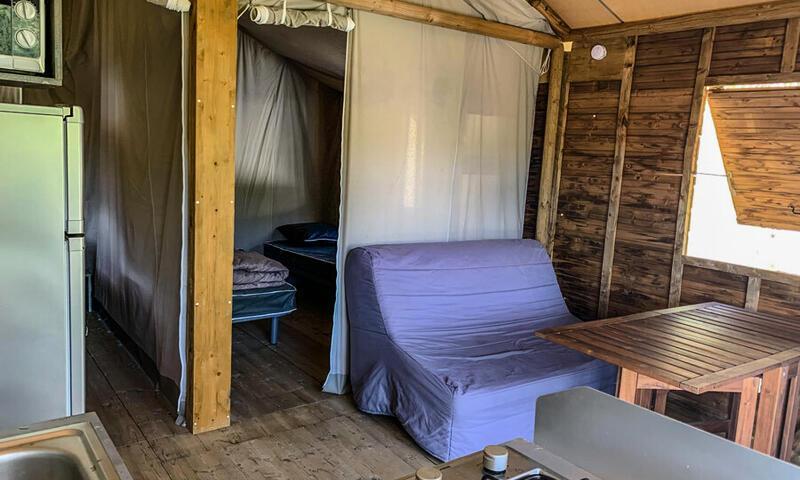 Каникулы в горах Дом на колёсах  3 комнат 5 чел. (34m²) - Camping Flower le Clot du Jay - Clamensane - летом под открытым небом