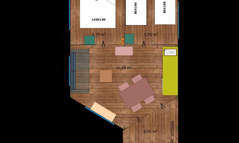 Wakacje w górach Apartament 3 pokojowy 4 osób (21m²) - Camping Flower le Clot du Jay - Clamensane - Na zewnątrz latem