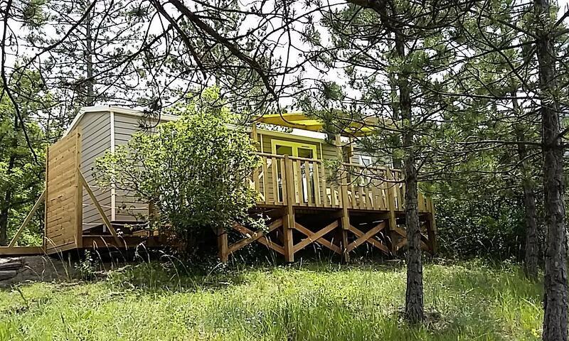 Wakacje w górach Mobil-home 3 pokojowy dla 4 osób (Confort 26m²) - Camping Flower le Clot du Jay - Clamensane - Na zewnątrz latem