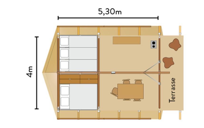 Holiday in mountain resort 3-room tent for 5 people (Canadienne) - Camping Font Romeu - Font-Romeu-Odeillo-Via - Plan