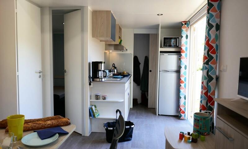 Wakacje w górach Mobil-home 3 pokojowy dla 4 osób (32m²) - Camping La Pène Blanche - Loudenvielle - Na zewnątrz latem