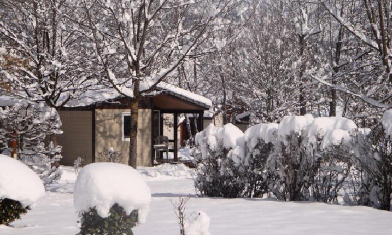 Wakacje w górach Camping Le Pas de l'Ours - Aston - Na zewnątrz latem