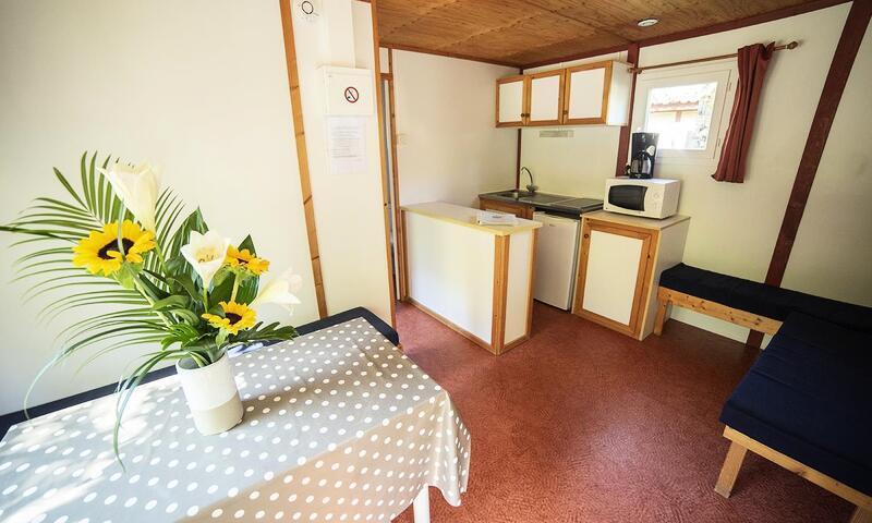 Каникулы в горах Шале 3 комнат 2 чел. (27m²) - Camping Le Pas de l'Ours - Aston - летом под открытым небом