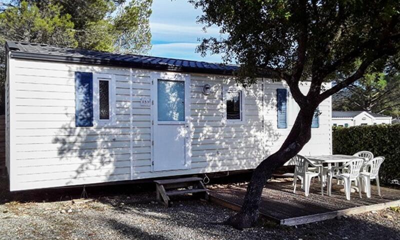 Urlaub in den Bergen 4-Zimmer-Mobilheim für 6 Personen (31m²) - Camping Les Gorges de Provence - Montagnac-Montpezat - Draußen im Sommer