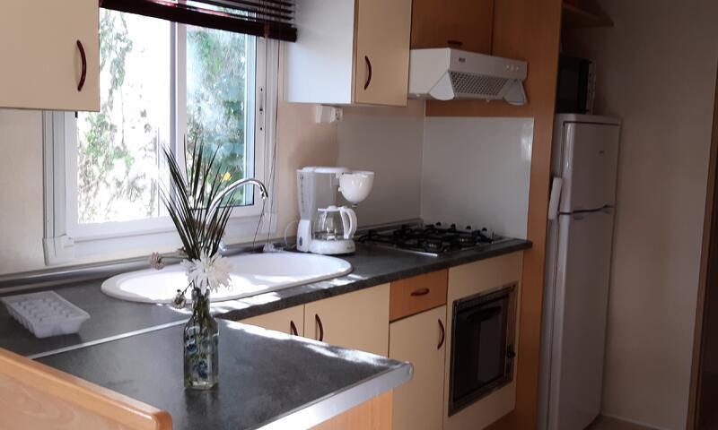 Vakantie in de bergen Mobile-Home 3 kamers 4 personen (32m²) - Camping Les Jardins d'Estavar - Estavar - Buiten zomer