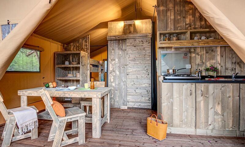 Vakantie in de bergen Mobile-Home 3 kamers 4 personen (27m²) - Camping Sandaya le Domaine du Verdon - Castellane - Buiten zomer