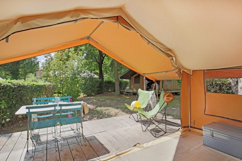 Holiday in mountain resort 3-room tent for 5 people (Classic 4) - Camping Vallouise - Vallouise - Terrace