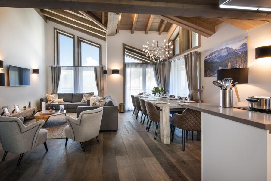 Holiday in mountain resort 6 room semi-detached chalet 8-10 people (Allnatt) - Canyon Lodge - Courchevel - Living room