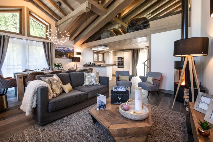 Holiday in mountain resort 6 room semi-detached chalet 8-10 people (Allnatt) - Canyon Lodge - Courchevel - Living room