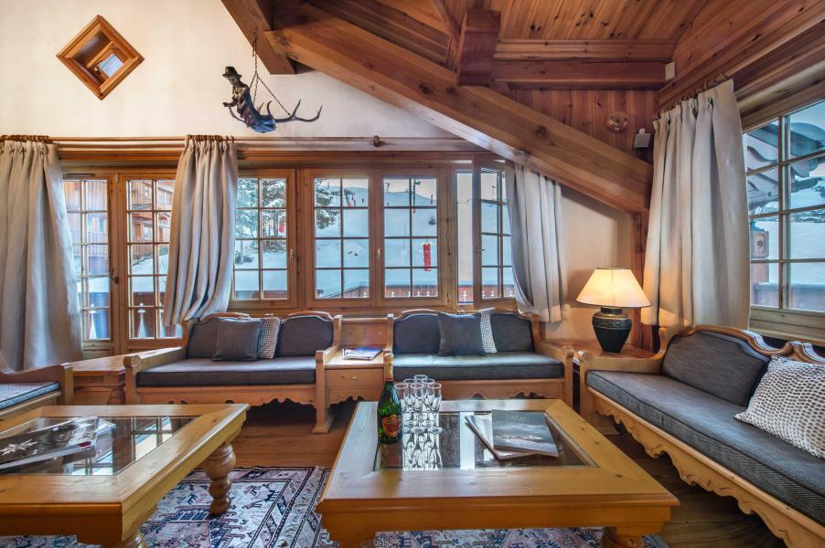 Holiday in mountain resort 7 room chalet 12 people - Chalet Agathe Blanche - Courchevel - Living room