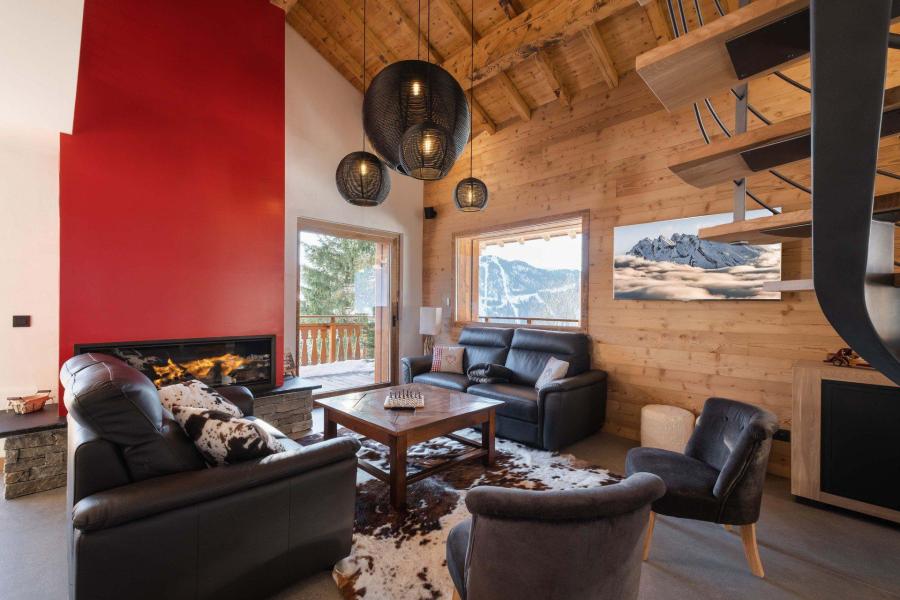 Urlaub in den Bergen 6 Zimmer Chalet für 12 Personen (ALPANOU) - Chalet Alpanou - La Clusaz - Wohnzimmer