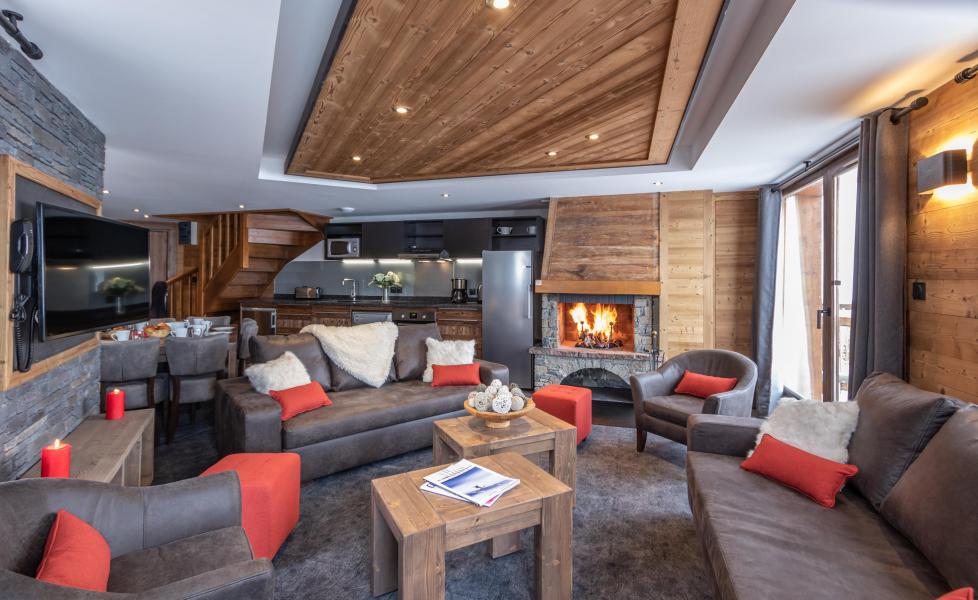 Urlaub in den Bergen 6 Zimmer Maisonettewohnung für 10 Personen - Chalet Altitude - Val Thorens - Wohnzimmer