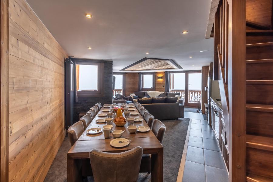 Holiday in mountain resort 7 room duplex apartment 12 people - Chalet Altitude - Val Thorens - Table
