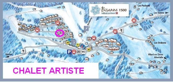 Holiday in mountain resort Chalet Artiste - Les Saisies - Plan