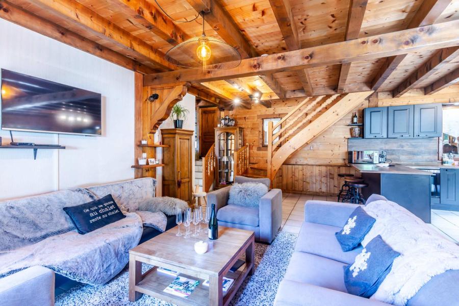 Vakantie in de bergen Chalet duplex 5 kamers 11 personen - Chalet Au Fil de L'Eau - Morzine - Woonkamer