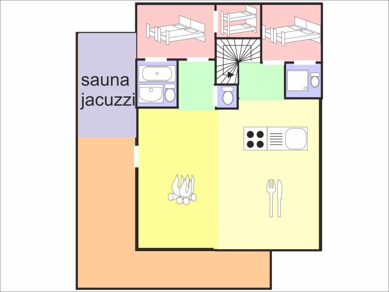 Wakacje w górach Domek górski 8 pokojowy 15 osób - Chalet Bettaix Rose - Les Menuires - Plan