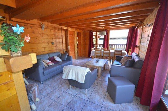 Urlaub in den Bergen 5 Zimmer Maisonettewohnung für 10 Personen - Chalet Blanc - Les Gets - Wohnzimmer