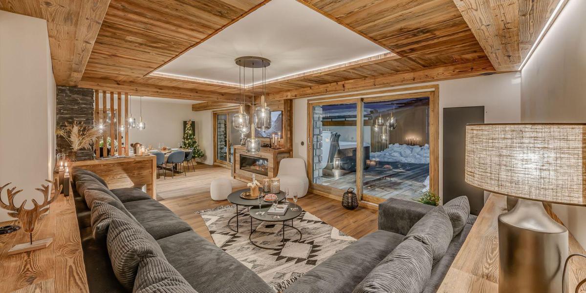 Vakantie in de bergen Appartement 5 kamers 10-12 personen (P) - Chalet Blanc Des Cimes - Tignes - Woonkamer