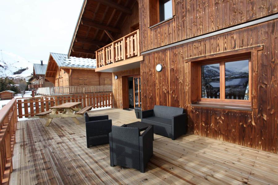 Holiday in mountain resort 3 room duplex chalet 8 people - Chalet Chez Tom - La Toussuire - Balcony