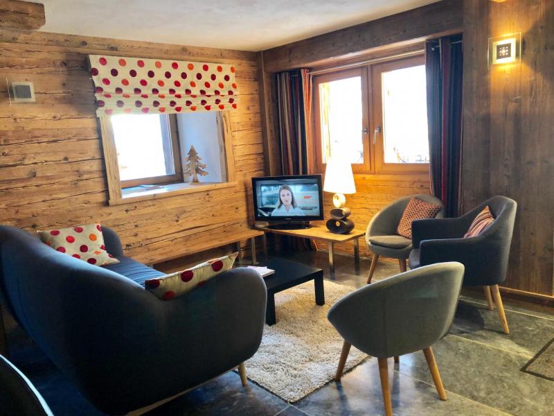 Urlaub in den Bergen 4-Zimmer-Holzhütte für 6 Personen - Chalet Coeur de neige - Le Grand Bornand - Wohnzimmer