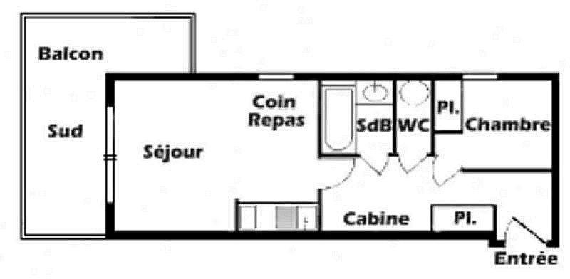 Wakacje w górach Apartament 2 pokojowy kabina 6 osób (106) - Chalet Cristal 1 - Les Saisies - Zakwaterowanie