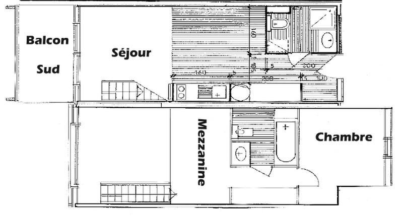 Vacaciones en montaña Apartamento 2 piezas mezzanine para 6 personas (112) - Chalet Cristal 1 - Les Saisies - Alojamiento