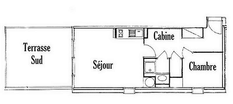 Каникулы в горах Апартаменты 2 комнат кабин 4 чел. (CRI305) - Chalet Cristal 3 - Les Saisies - квартира