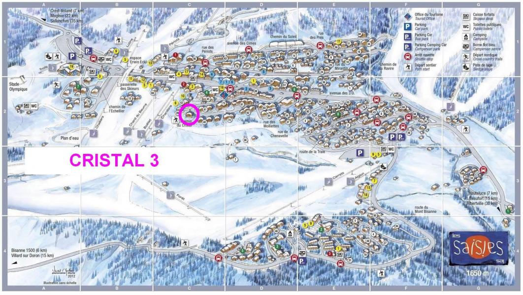 Vacanze in montagna Chalet Cristal 3 - Les Saisies - Mappa
